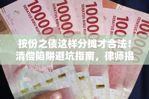 武汉按份之债这样分摊才合法！清偿陷阱避坑指南，律师揭秘关键条款