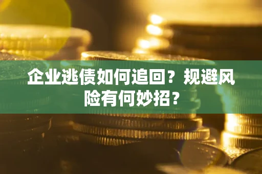 武汉企业逃债如何追回？规避风险有何妙招？