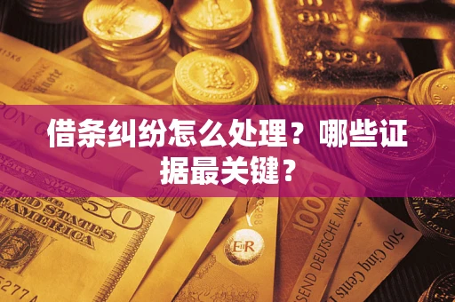 武汉借条纠纷怎么处理？哪些证据最关键？
