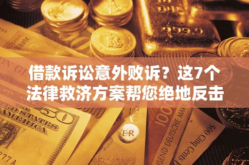 武汉借款诉讼意外败诉？这7个法律救济方案帮您绝地反击！