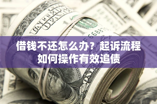 武汉借钱不还怎么办？起诉流程如何操作有效追债