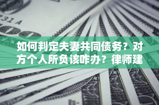 武汉如何判定夫妻共同债务？对方个人所负该咋办？律师建议