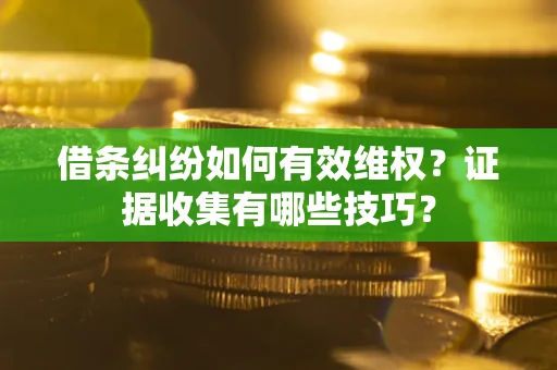 武汉借条纠纷如何有效维权？证据收集有哪些技巧？