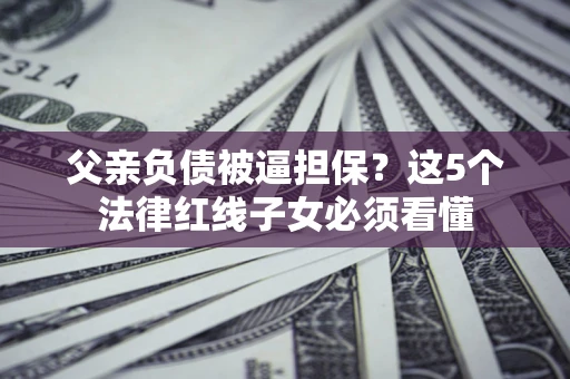 武汉父亲负债被逼担保？这5个法律红线子女必须看懂