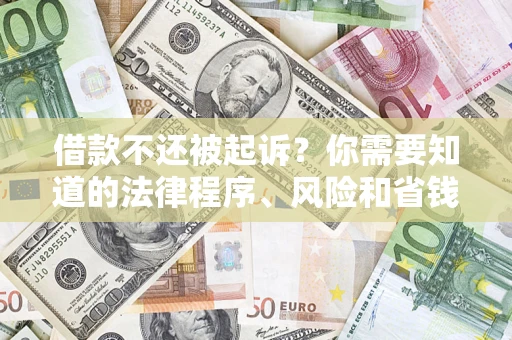 武汉借款不还被起诉？你需要知道的法律程序、风险和省钱技巧