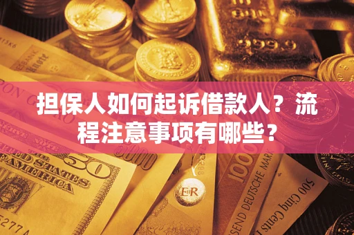 武汉担保人如何起诉借款人？流程注意事项有哪些？